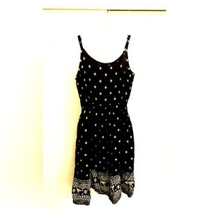 Old navy black floral dress,L(10-12)